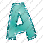 Single Letters: 18” Bouncy Metallic Teal - Yard Card Signs by JYS International