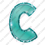 Single Letters: 18” Bouncy Metallic Teal - Yard Card Signs by JYS International