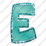 Single Letters: 18” Bouncy Metallic Teal - Yard Card Signs by JYS International