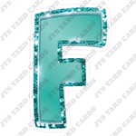 Single Letters: 18” Bouncy Metallic Teal - Yard Card Signs by JYS International