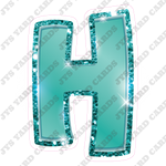 Single Letters: 18” Bouncy Metallic Teal - Yard Card Signs by JYS International