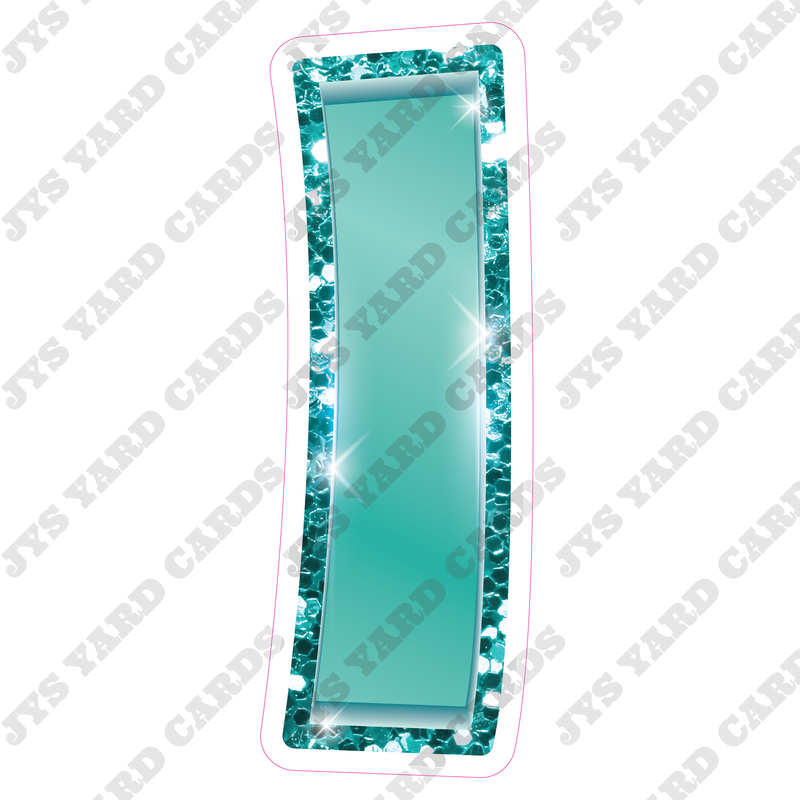 Single Letters: 23” Bouncy Metallic Teal - Yard Card Signs by JYS International