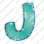 Single Letters: 18” Bouncy Metallic Teal - Yard Card Signs by JYS International