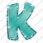 Single Letters: 12” Bouncy Metallic Teal - Yard Card Signs by JYS International