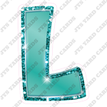 Single Letters: 18” Bouncy Metallic Teal - Yard Card Signs by JYS International