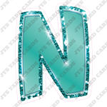 Single Letters: 18” Bouncy Metallic Teal - Yard Card Signs by JYS International