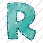 Single Letters: 18” Bouncy Metallic Teal - Yard Card Signs by JYS International