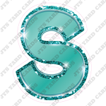 Single Letters: 18” Bouncy Metallic Teal - Yard Card Signs by JYS International