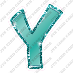 Single Letters: 18” Bouncy Metallic Teal - Yard Card Signs by JYS International