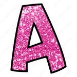 Single Letters: 18” Bouncy Glitter Pink - Yard Card Signs by JYS International