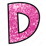 Single Letters: 18” Bouncy Glitter Pink - Yard Card Signs by JYS International