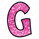 Single Letters: 18” Bouncy Glitter Pink - Yard Card Signs by JYS International