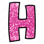 Single Letters: 18” Bouncy Glitter Pink - Yard Card Signs by JYS International