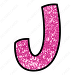 Single Letters: 18” Bouncy Glitter Pink - Yard Card Signs by JYS International