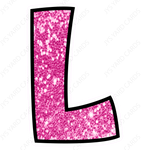 Single Letters: 18” Bouncy Glitter Pink - Yard Card Signs by JYS International