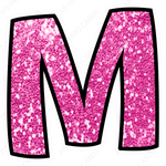 Single Letters: 18” Bouncy Glitter Pink - Yard Card Signs by JYS International