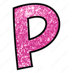 Single Letters: 18” Bouncy Glitter Pink - Yard Card Signs by JYS International