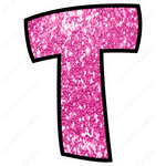 Single Letters: 18” Bouncy Glitter Pink - Yard Card Signs by JYS International