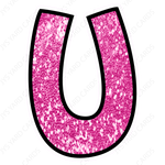 Single Letters: 18” Bouncy Glitter Pink - Yard Card Signs by JYS International