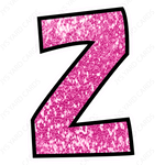 Single Letters: 18” Bouncy Glitter Pink - Yard Card Signs by JYS International