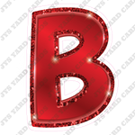 Single Letters: 12” Bouncy Metallic Red - Yard Card Signs by JYS International