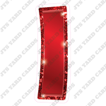 Single Letters: 18” Bouncy Metallic Red - Yard Card Signs by JYS International