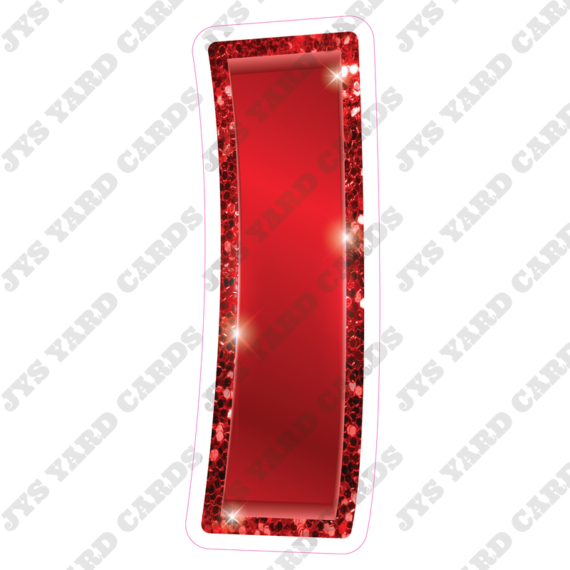 Single Letters: 12” Bouncy Metallic Red - Yard Card Signs by JYS International