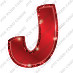 Single Letters: 23” Bouncy Metallic Red - Yard Card Signs by JYS International