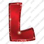 Single Letters: 12” Bouncy Metallic Red - Yard Card Signs by JYS International