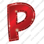 Single Letters: 12” Bouncy Metallic Red - Yard Card Signs by JYS International