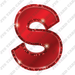 Single Letters: 23” Bouncy Metallic Red - Yard Card Signs by JYS International