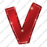 Single Letters: 18” Bouncy Metallic Red - Yard Card Signs by JYS International