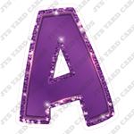 Single Letters: 12” Bouncy Metallic Purple - Yard Card Signs by JYS International