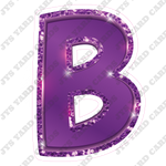 Single Letters: 23” Bouncy Metallic Purple - Yard Card Signs by JYS International