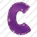 Single Letters: 18” Bouncy Metallic Purple - Yard Card Signs by JYS International