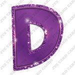 Single Letters: 12” Bouncy Metallic Purple - Yard Card Signs by JYS International