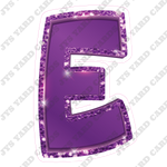 Single Letters: 12” Bouncy Metallic Purple - Yard Card Signs by JYS International