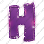 Single Letters: 23” Bouncy Metallic Purple - Yard Card Signs by JYS International