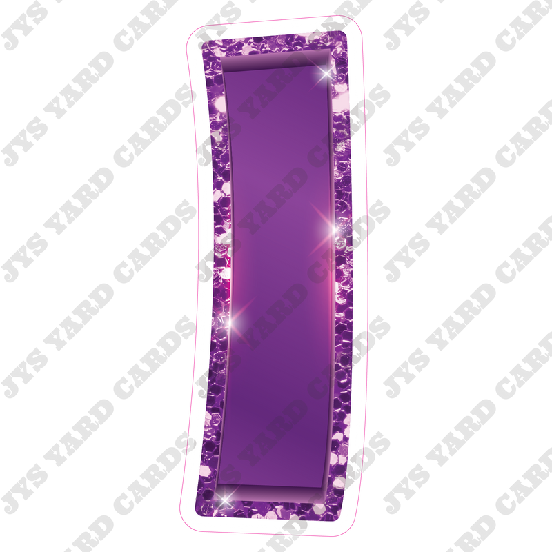 Single Letters: 12” Bouncy Metallic Purple - Yard Card Signs by JYS International