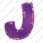 Single Letters: 12” Bouncy Metallic Purple - Yard Card Signs by JYS International