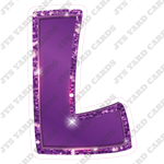 Single Letters: 23” Bouncy Metallic Purple - Yard Card Signs by JYS International