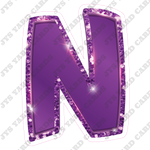 Single Letters: 12” Bouncy Metallic Purple - Yard Card Signs by JYS International