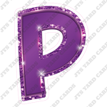 Single Letters: 12” Bouncy Metallic Purple - Yard Card Signs by JYS International