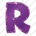 Single Letters: 12” Bouncy Metallic Purple - Yard Card Signs by JYS International