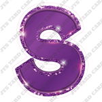 Single Letters: 23” Bouncy Metallic Purple - Yard Card Signs by JYS International