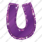 Single Letters: 12” Bouncy Metallic Purple - Yard Card Signs by JYS International