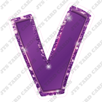 Single Letters: 12” Bouncy Metallic Purple - Yard Card Signs by JYS International