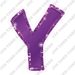 Single Letters: 12” Bouncy Metallic Purple - Yard Card Signs by JYS International