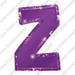 Single Letters: 12” Bouncy Metallic Purple - Yard Card Signs by JYS International