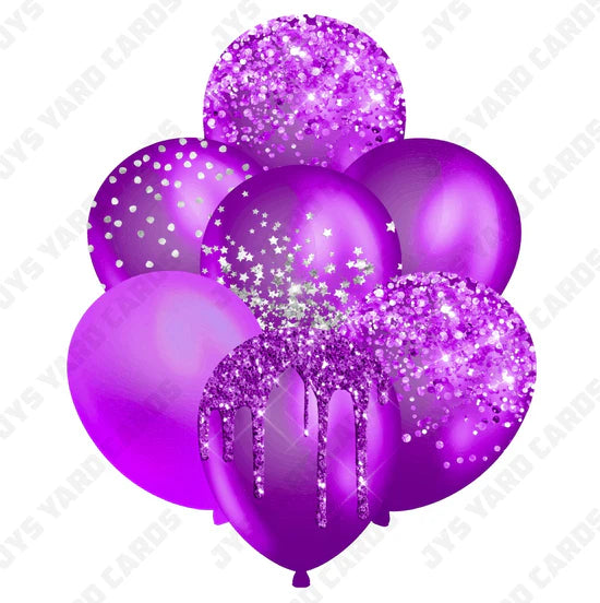 SINGLE BALLOON: Purple - Yard Card Signs by JYS International